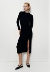 Ribbed Bodycon Dress - Black