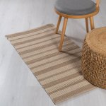 Striped Box Rug 60X120CM Beige