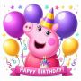 Peppa Pig Birthday Stickers 2 - Pack Of 20