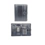 Zip Folder W/flap Leather 243BLACK