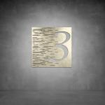 House Number D09 - 800 X 800 Matt Gold Cool White