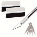 7 8PCS Professional Vinyl Wrap And Window Tint Application Kit With Felt Squeegee Precision Knife And Smoothing Tools - Perfect
