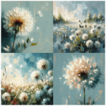 Tear Resistant Deco Print Dandelion 4'S