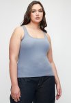 Cotton On Plus Byron Scoop Tank-elemental Blue