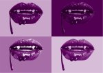 Vamp Lips Multiple Purple Art Print - A0
