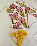 Endjie Ice Cream Swimming Top And Bikini Bottoms 5 6Y
