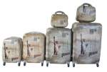 Smte Luxury PC Travel Luggage 6 Piece Statue Of Liberty With Keychain