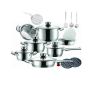 Dolphin Princess - 21 Piece Stainless Steel Cookware & Kitchen Tool Set