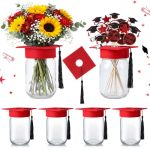 Qinyoung 6 Pcs 2026 Graduation Table Decoration Centerpiece Class Of 2026 Graduation Decoration For Table Mason Jar With Grad Ca