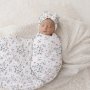 Botanical Floral Baby Swaddle Wrap Set Newborn Hospital Set Sa
