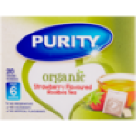 Purity Organic Strawberry Flavoured Rooibos Tagged Tea Bags 20 Pack