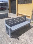 4-SEATER Grey Garden Bench