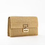 Bohemian Vacation Woven Clutch Purse Women's Square Flap Wallet Straw Clutch Purse