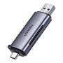 UGreen Sd Micro Sd Card Reader For Usb-a And USB Type-c Gray 50706