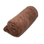 Hemmed Coral Fleece Blankets - Various Colours & Sizes - Size: 200 Cm X 150 Cm Brown