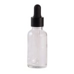 30ML Clear Glass Aromatherapy Bottle With Pipette - Matt Black 18 78