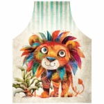Fabric Paint Apron Quirky Safari Lion