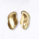 Wavy Matt Earrings - Gold Free