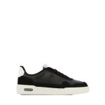 Tie-up Leather Sneakers -black white