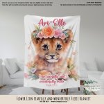 Fleece Blanket Flower Lion Fearfully And Wonderfully