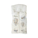3-IN-1 Snuggle Baby Sleeping Bag Vintage Blue And Beige Hot Air Balloon
