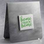 Home Sweet Home Magnet Green On White