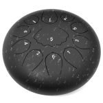 Professional Steel Tongue Drum For Adults & Kids - 10 Inch Hand Percussion Instrument Rain Drum With 11 Notes For Yoga Meditatio