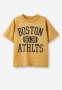 Cotton On Jonny Short Sleeve Print Tee - Mustard Seed/boston Athlts