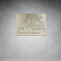House Number D23 - 1000 X 750 / Matt Gold / Warm White