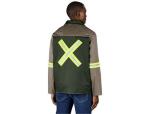 Site Premium Two-tone Polycotton Jacket - Reflective Arms & Back - Yellow Tape - 5XL Khaki