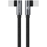 Volkano Weave Series Usb-c To Usb-c Cable 2M 60W Right Angle - USB2.0E VK-20293-BK