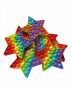 Rainbow Coloured Star Pop It Fidget Toys - Bulk Pack Of 10