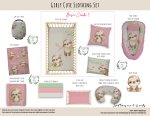 Cot Duvet Bedding Girly Cute Slothing Set