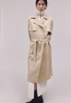 Imitation Suede Trenchcoat - Light Beige