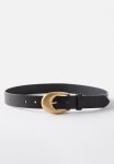 Harper Oval Buckle Belt - Black