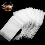 100PCS Tea Bags Nonwoven Tea Filter Bags For Spice Tea Infuser Empty Disposable Tea Bags With String Seal Suitable For Restauran