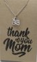 Crcs -stainless Steel Necklace On Card-thank You Mom