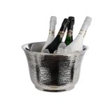 8L Double Walled Hammered Bottle Cooler S S By Aps
