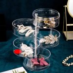 Clear 360 Rotatable Jewelry Box