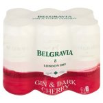 Belgravia Gin & Dark Cherry Spirit Cooler 6 X 440ML