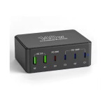 Ashcomonline USB C Fast Charger 140 W High Power 6 Ports Charging Station 1.2 A Multiport Mobile Charger With Detachable Cable