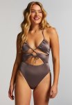 Luna Shine Cut Out Swimsuit - December Sky