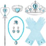 Princess Dress Up Party Accessories For Princess Costume Gloves Tiara Wand