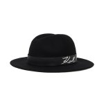 K signature Fedora Hat -black