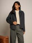 Eden Zip Through Felled Jacket - 16 Charcoal