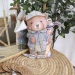 Shaped Pillow Teddy Golfing
