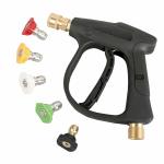 High Pressure Washer Gun 3000 Psi Max With 5 Color Quick Connect Nozzles M22 Hose Connector 3.0 Tip