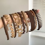 Teeth Hairband Teeth Comb Headbands Matte Hair Bands Non Slip Solid Color Hair Accessories
