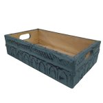 Decorative Wooden Crate Vintage Ceiling Duck Egg Large
