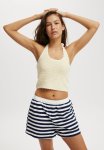 Cotton On Summer Stitch Halter - Lemon Icing white